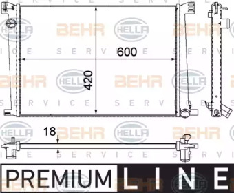 Теплообменник BEHR HELLA SERVICE 8MK 376 754-591