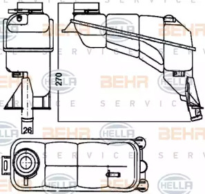 Резервуар BEHR HELLA SERVICE 8MA 376 755-121