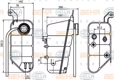 Резервуар BEHR HELLA SERVICE 8MA 376 755-131