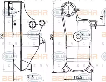 Резервуар BEHR HELLA SERVICE 8MA 376 755-151