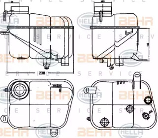 Резервуар BEHR HELLA SERVICE 8MA 376 755-161