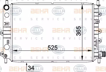 Теплообменник BEHR HELLA SERVICE 8MK 376 755-311