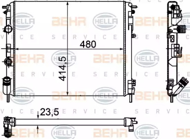 Теплообменник BEHR HELLA SERVICE 8MK 376 755-341