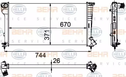 Теплообменник BEHR HELLA SERVICE 8MK 376 755-351