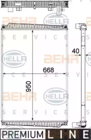 Теплообменник BEHR HELLA SERVICE 8MK 376 755-391