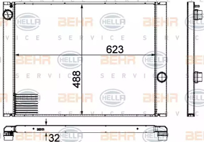 Теплообменник BEHR HELLA SERVICE 8MK 376 755-591