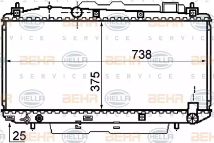 Теплообменник BEHR HELLA SERVICE 8MK 376 755-791