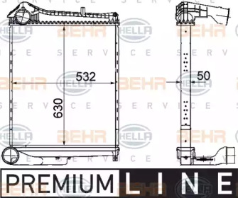 Интеркулер BEHR HELLA SERVICE 8ML 376 756-091