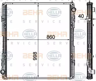 Теплообменник BEHR HELLA SERVICE 8MK 376 756-161