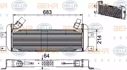 Теплообменник BEHR HELLA SERVICE 8ML 376 756-191