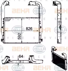 Теплообменник BEHR HELLA SERVICE 8ML 376 756-201