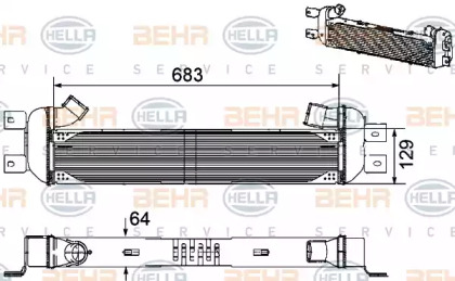 Радиатор, рециркуляция ОГ BEHR HELLA SERVICE 8ML 376 756-211