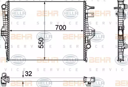 Теплообменник BEHR HELLA SERVICE 8MK 376 756-341