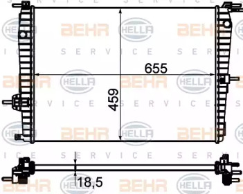 Теплообменник BEHR HELLA SERVICE 8MK 376 756-591