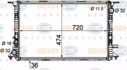 Теплообменник BEHR HELLA SERVICE 8MK 376 756-684