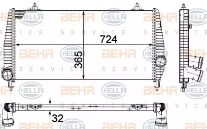 Теплообменник BEHR HELLA SERVICE 8ML 376 756-751