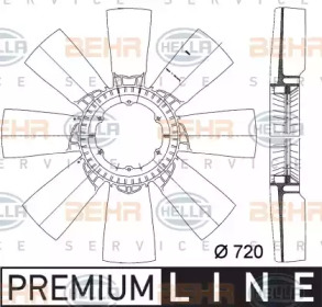 Крыльчатка вентилятора, охлаждение двигателя BEHR HELLA SERVICE 8MV 376 757-421