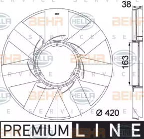 Рабочее колесо вентилятора BEHR HELLA SERVICE 8MV 376 757-471