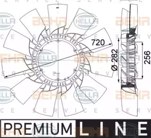 Рабочее колесо вентилятора BEHR HELLA SERVICE 8MV 376 757-491