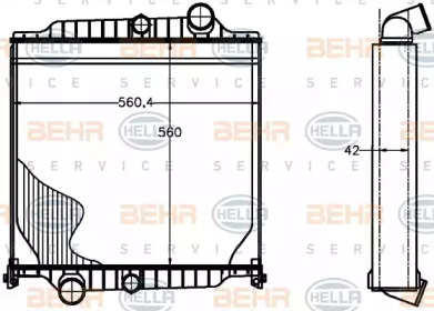 Теплообменник BEHR HELLA SERVICE 8MK 376 758-081