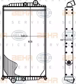 Теплообменник BEHR HELLA SERVICE 8MK 376 758-121