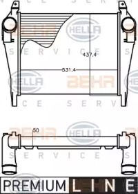 Интеркулер BEHR HELLA SERVICE 8ML 376 758-131