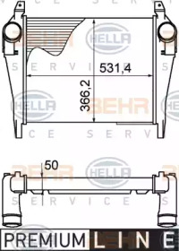 Интеркулер BEHR HELLA SERVICE 8ML 376 758-141