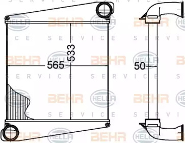 Теплообменник BEHR HELLA SERVICE 8ML 376 758-181