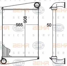 Теплообменник BEHR HELLA SERVICE 8ML 376 758-221