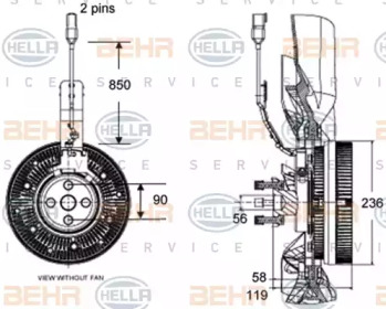 Сцепление BEHR HELLA SERVICE 8MV 376 758-541