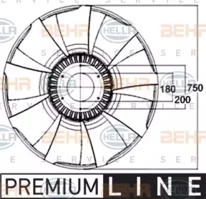 Рабочее колесо вентилятора BEHR HELLA SERVICE 8MV 376 758-571