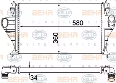 Интеркулер BEHR HELLA SERVICE 8ML 376 762-751