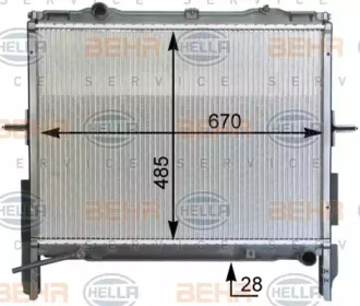 Теплообменник BEHR HELLA SERVICE 8MK 376 763-621