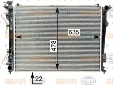 Теплообменник BEHR HELLA SERVICE 8MK 376 763-734