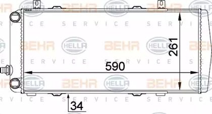 Теплообменник BEHR HELLA SERVICE 8MK 376 764-081