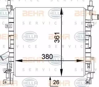 Теплообменник BEHR HELLA SERVICE 8MK 376 764-251