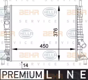 Теплообменник BEHR HELLA SERVICE 8MK 376 764-271