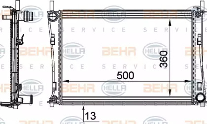 Теплообменник BEHR HELLA SERVICE 8MK 376 764-314