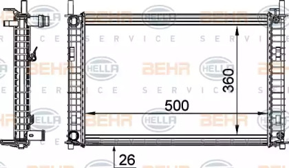 Теплообменник BEHR HELLA SERVICE 8MK 376 764-321