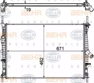 Теплообменник BEHR HELLA SERVICE 8MK 376 764-504