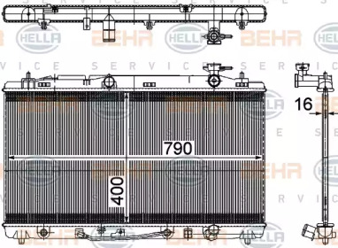 Теплообменник BEHR HELLA SERVICE 8MK 376 764-781