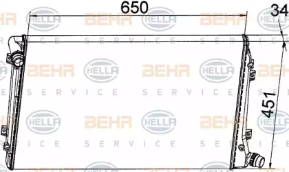 Теплообменник BEHR HELLA SERVICE 8MK 376 765-124