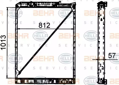 Теплообменник BEHR HELLA SERVICE 8MK 376 765-181