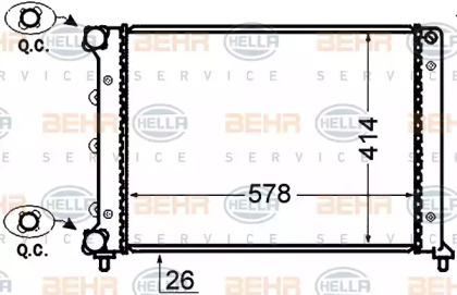 Теплообменник BEHR HELLA SERVICE 8MK 376 766-081