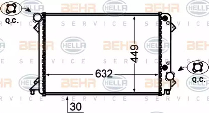 Теплообменник BEHR HELLA SERVICE 8MK 376 766-171