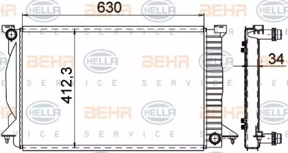 Теплообменник BEHR HELLA SERVICE 8MK 376 766-334