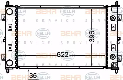 Теплообменник BEHR HELLA SERVICE 8MK 376 766-511