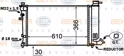 Теплообменник BEHR HELLA SERVICE 8MK 376 766-761