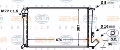 Теплообменник BEHR HELLA SERVICE 8MK 376 767-011