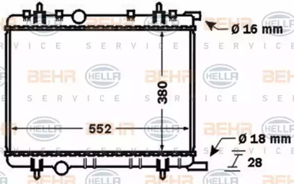 Теплообменник BEHR HELLA SERVICE 8MK 376 767-071